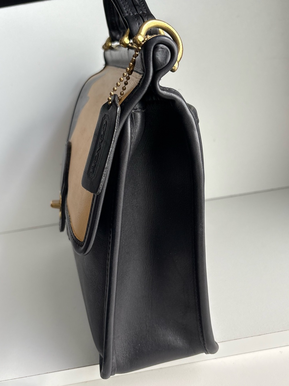 Coach Black Cat Leather Willis Crossbody Bag - Picture 6 of 16
